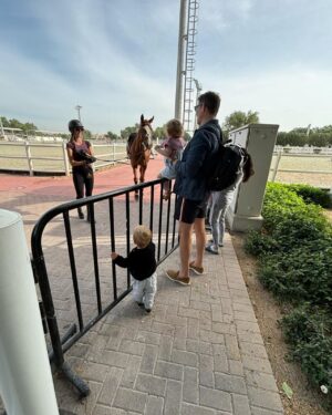 Georgie Barrat Instagram - First time to Dubai and thought it was such a good setup if you have small kids. Unfortunately all 3 of us were ill for the trip 🫠 Each day we hoped we would feel better but honestly the coldy / flu thing we had lasted the whole time. But hey ho, nothing you can do when these things happen! We still loved it in amongst the sneezing and paracetamol 😂

Top recommendations from our time there:
* We really loved the @parkhyattdubai. They have a fake lagoon beach (of course they do) that’s a cross between a hotel pool and beach that worked really well. 
* We did the @sonara_camp Sunset Experience in the desert. In your package you can ride a camel, watch the sunset and have drinks. It’s really lovely. 
* Had amazing food at the @timeoutmarketdubai. Great atmosphere and you can watch the Dubai Fountain which is SPECTACULAR ✨
* If you want to do the all-you-can-drink brunchy thing then thoroughly recommend the Bubbalicious one @westindubai 
* For a fancy dinner out then definitely checkout @sanbeach.dubai. Decor there is 🤌