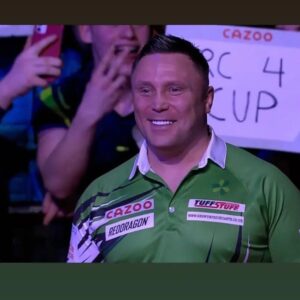 Gerwyn Price Instagram - Great night in Dublin for week 4 of the Premier League 🎯 🍀 🇮🇪 💚