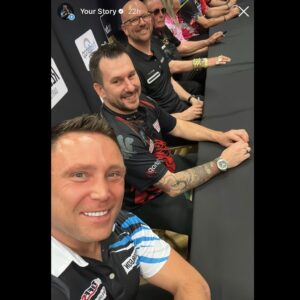 Gerwyn Price Instagram - Great night in Stevenage which great company 🎯