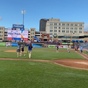 Gianni DeCenzo Instagram - Just got back from an awesome meet and greet in Akron Ohio over at the @akronrubberducks stadium!! Met some really cool people, threw the first pitch(which I didn’t think I’d make😬), and met Jason Miller and @gdanartist who run an amazing comic shop called @rubbercitycomics !!! Who knows, we might have to write some comics together now👀👀👀
