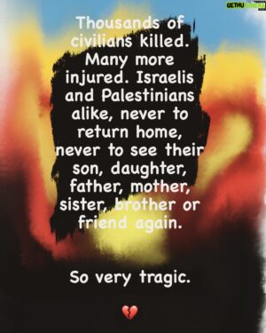Gideon Emery Instagram - I have both Jewish and Lebanese friends. And they are all good people. This issue is not clear cut. If it were, a solution would have been brokered decades ago. Terrorism is vile. But it survives by striking when we least expect it, and those who perpetrate it succeed by embedding in communities where innocent families become the targets of retaliation. Rampant conservatism gives rise to vehement nationalism, an us vs them attitude. And there becomes no solution but conflict. It is tragic and awful. I pray for the families torn apart. I pray for a cease fire. And dear God may level heads prevail and come to the table before hundreds more civilians are slaughtered. 🙏
