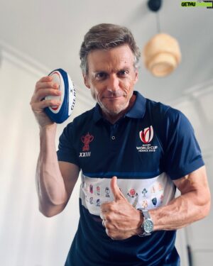 Gideon Emery Instagram - Excited for the #rugby World Cup kickoff between France and NZ. Go get ‘em! 🇫🇷