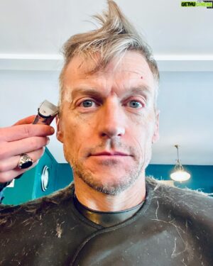 Gideon Emery Instagram - There comes a terrifying point in every #haircut, where you realize something may have been lost in translation, and there’s no turning back… 🫣