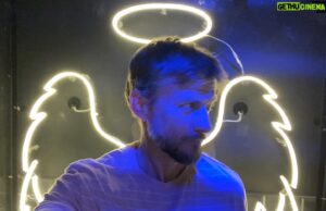 Gideon Emery Instagram - Borrowed a halo and a couple of wings… (Handed them back before they tarnished…😉)