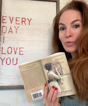 Gigi Levangie Instagram - I *like* Jane Austen and I *enjoy* Henry James…but I LOVE LOVE LOVE Edith Wharton and can’t believe you’ve kept her from me all these years. Yes, you - who never sat me down, stuck a glass of wine in my hand and “House of Mirth” in the other and said - “READ NOW.”
❤️📚💃🏼💍