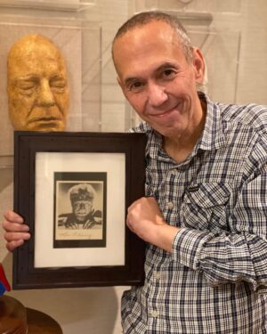 Gilbert Gottfried Instagram - Your face mask and an autograph Wolfman photo still hang on my wall. Happy birthday Lon Chaney, Jr.