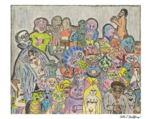 Gilbert Gottfried Instagram - Introducing Gilbert's 1970's drawing entitled "THE ARISTOCRATS." Limited edition 11x14 prints available, so order now in time for the holidays. Use code "aristocrats" for 20% off a 2nd print from the collection. http://GilbertGottfried.com & click BUY NOW. Support the "Gilbert Gottfried Myotonic Dystrophy Type Two Research Fund". #holidaygifts #christmas #hanukkah