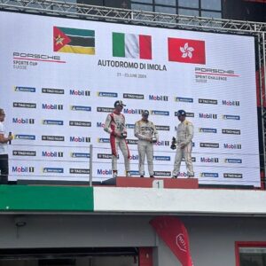 Gilberto Mendes Instagram - Rodrigo Almeida🇲🇿
Olha a tua bandeira aí no pódio do Porsche Cup, em Imola🥳🥳
O país está orgulhoso de ti💪🏽💪🏽💪🏽