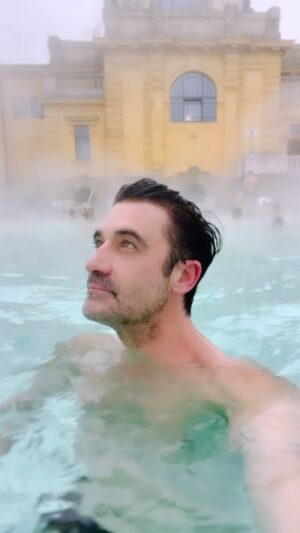 Gilles Marini Instagram - Day off at @szechenyithermalbath … #budapest #thermalhungary thank goodness it’s finally hot enough to justify my laziness…