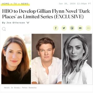 Gillian Flynn Instagram - We're excited for this one.

@variety #darkplacesTV
