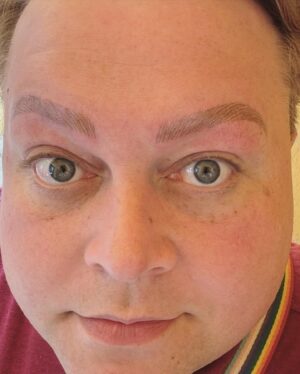 Ginger Minj Instagram - !!DISCLAIMER!! UP CLOSE, UNFLATTERING PICTURES OF EYEBROWS! What did they used to say? For educational purposes only? ANYWAY… Like many queens, I’ve struggled with my out of drag eyebrows for years. Mine were always thin and patchy anyway and glueing them down typically ripped out the few hairs I had, so I just shaved them off. I tried the pencils and the press ons but would usually sweat those off before I even walked out the door. It always made me feel so self-conscious. And then I met Paula from @pauladanielbrows who took me by the hand, consulted with me on everything from texture to color, and gave me the brows I never had! It’s such a small thing in the grand scheme of things, but the confidence boost is unreal! I go in for my second layer in a few weeks, but I’m already so thrilled. If you’re ever in Orlando, please check them out. Their prices are incredible and their product even more so. Thanks so much to the whole team! #drag #dragqueen #rupaulsdragrace #southernfriedsass #brows #browsonfleek #microblading