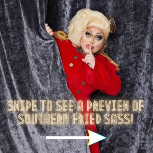 Ginger Minj Instagram - Here is a little sneak peek of Southern Fried Sass and also a little competition for a SIGNED copy of the book! All you need to do is:
* Like this Post
* Tag two friends who can’t cook
* Share this post to your story and tag @gingerminj and @simonandschuster 
Don’t forget to click the link in my bio to pre-order your copy. Every pre-order helps this book become a #1 best seller! #newbook #newauthor #southernfriedsass #preorder #queerbook #cooking #cookbook #selfhelp #memoir