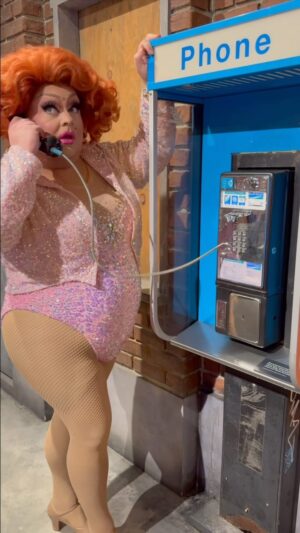 Ginger Minj Instagram - Be careful when you answer the phone at @museumofbroadway because you never know whos on the other end! #newreel #reels #broadway #newyorkcity