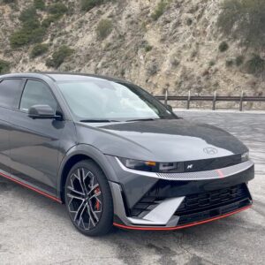 Ginny Buckley Instagram - I managed to get a quick drive in this at the World Car Awards LA test drives, what a clever car! 

The Hyundai Ioniq 5N is up for World Performance Car and while it certainly has stacks of performance, it also has all this…

⚡️N-e Shift which mimics the feeling of an eight-speed dual-clutch transmission.
⚡️N-Grin Boost which delivers an extra power boost. 
⚡️N Active Sound-plus which makes fake engine noises played through ten different speakers - eight on the inside and two on the outside.
⚡️’Ignition’ sounds like a 2.0-litre turbo petrol engine complete with overburn pops and bangs.
⚡️Evolution’ an electronic sound inspired by the 2025 Vision Concept Car.
⚡️‘Supersonic’ simulates a fighter jet, because why not!
⚡️Paddles on the steering wheel control regen and also mimic the gears.
⚡️Dampers are electronically controlled to helps to mask the weight of the EV.
⚡️Handles like a dream with zero emissions or noise pollution. 

What do you think of it team?!

#losangeles #caroftheday #electriccar #performancecar #sportscar #ioniq5n #wcoty #latestfest #sheselectric

.
.
.
.
.
.
.
.
.
.
.
.
.
.
.
#cargirl #cargirls #instacar #carsofinsta #carsofinstagram #testdrive