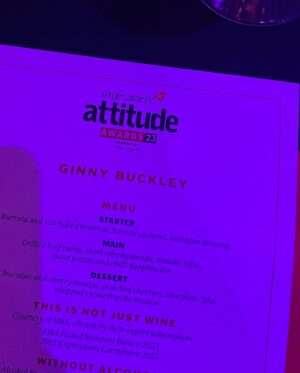 Ginny Buckley Instagram - About last night… giving it some ‘attitude’ for a special night out. A huge thank you to @peugeotukpr @peugeotuk and @attitudemag for the most uplifting, joyful and thought provoking evening at the #attitudeawards 🤩

I had a lovely chat with @boygeorgeofficial who was kind and funny and just as glorious as I thought he would be when the teenage me had his poster on my wall! ❤️

It was incredible to see the joy, warmth and support that exists within the LGBQT  community - not to mention the glamour! - and I’ll always be an ally and supporter 🏳️‍🌈

You know how to organise an ‘alluring’ night out @masonf55 😉 

👑 Jewellery from @sorujewellery 
💃 Dress @thevampireswife rented from @hurr @kelsrentalwardrobe 
💋Glam by the fabulous @hmu_atelier 
👠Shoes bought from @vinted 

#attitudeawards #peugeot #redcarpet #redcarpetfashion #vampireswife #ootd #littleblackdress #sorujewellery