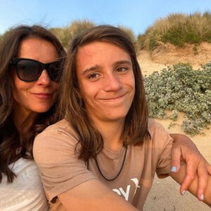 Ginny Buckley Instagram - Wishing my big little beach bum the happiest of birthdays. How did you get to be 14 and taller than me?!

You’re becoming an amazing young man and I’m so proud to be your mum.

Build your ladder to the stars and keep being you. Love you to the moon and back! ❤️

#birthdayboy #mumsofboys
