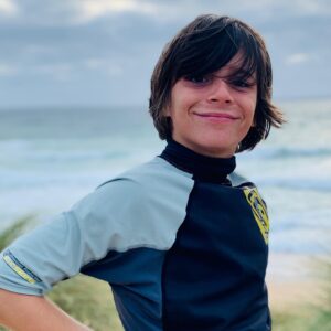 Ginny Buckley Instagram - Wishing my big little beach bum the happiest of birthdays. How did you get to be 14 and taller than me?!

You’re becoming an amazing young man and I’m so proud to be your mum.

Build your ladder to the stars and keep being you. Love you to the moon and back! ❤️

#birthdayboy #mumsofboys