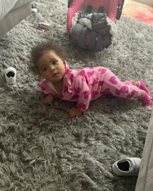 Ginuwine Instagram - My day is always made when my baby Giniya comes to see her Gpah I love her so much now she is crawling lol trouble!!!!!!