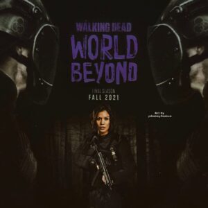 Gissette E. Valentin Instagram - Some fun artwork 🧟‍♀️ The weekend is here and the world beyond the dead is coming!  Oct. 3rd @amc_tv 🖤 🎥 @twdworldbeyond • Original photo by @filmstring