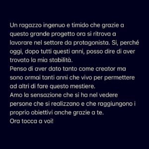 Giuseppe Greco Instagram - Siamo arrivati alla fine.
Sono passati NOVE anni da quando nel lontano 2012 mi avvicinavo alla piattaforma di Twitch per iniziare a realizzare i miei primi contenuti. 
Ho vissuto esperienze incredibili, creare i Mates è e sarà sempre il mio più grande orgoglio.
I ragazzi e la community mi hanno dato tantissimo. 
Tutto questo mi ha permesso di diventare ciò che sono. 
I pianti, la fatica, le risate, le pazzie.
Un ragazzo ingenuo e timido che grazie a questo grande progetto ora si ritrova a lavorare nel settore da protagonista. Si, perché oggi, dopo tutti questi anni, posso dire di aver trovato la mia stabilità. 
Penso di aver dato tanto come creator ma sono ormai tanti anni che vivo per permettere ad altri di fare questo mestiere. 
Amo la sensazione che si ha nel vedere persone che si realizzano e che raggiungono i proprio obiettivi anche grazie a te. 
Ora tocca a voi! 🔥