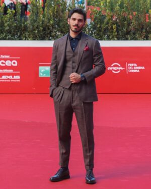 Giuseppe Maggio Instagram - Thank you #RomeFilmFest for having us and for your support to @sulpiubello.ilfilm 
I have loved hearing your feedback and cannot wait for more people to get the opportunity to see what we have made.

Thanks to @brunellocucinelli_brand for this amazing look and to @hublot for the incredibile timepiece 🙏🏻