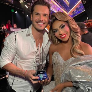 Gleb Savchenko Instagram - So great to be reunited with you, Shangela! 🌟 Thanks for coming out to support the show. Miss dancing with you and reminiscing about the GLAAD awards that we won a few months ago. 🏆📺 Best reality competition TV show champs!