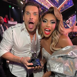 Gleb Savchenko Instagram - So great to be reunited with you, Shangela! 🌟 Thanks for coming out to support the show. Miss dancing with you and reminiscing about the GLAAD awards that we won a few months ago. 🏆📺 Best reality competition TV show champs!