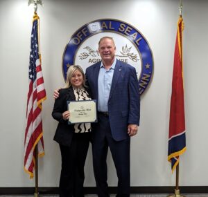 Glenn Jacobs Instagram - Congratulations to this month's employees of the month, Anna Hoekstra from the Regional Forensic Center and Lindsay Stout from Procurement!