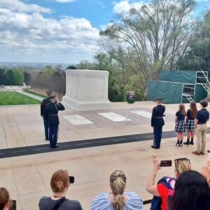 Glenn Jacobs Instagram - Stop number 2: Arlington National Cemetery, and the changing of the guard and wreath laying ceremony at the Tomb of the Unknown Soldier.