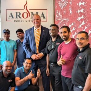 Glenn Jacobs Instagram - Great Eat & Greet today at Aroma Indian Kitchen!