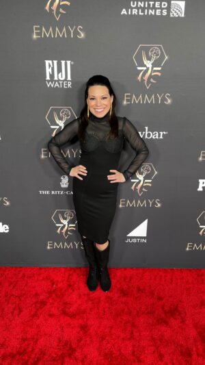 Gloria Garayua Instagram - TV Academy’s 75th Emmy’s Peer Group Celebration at @jwmarriotthotels was a spectacular evening seeing old friends: 
@brentjeremih @crystal_rivers_ @sherry_mandujano @blesliethurston @renhanami @cesard_____ @amolshah14 @patriciamizen_official @juliecraig_ @kirareedlorsch @kashhovey @carlosmorenojr @iamjefftorres @therealronrogge @delpaneauxwills @alcoronel @mental_skate @gisellerella @thepaulg @itsthenac @mrdannyarroyo @alexcastillousa @darbopatrika 
.
Thank you for dressing me with this beautiful dress and earrings @thenaughtygirlshop and @siennasinclairestudios  and @biancamalinowski and always making look so good out there!! ❤️❤️❤️
.
#TV AcademyMember #GloriaGarayuaTVAcademyMember #GloriaGarayuaActress #GloriaGarayua #GloriaGarayuaActingCoach #GloriaGarayuaLatinaActress #GloriaGarayuaCelebrity