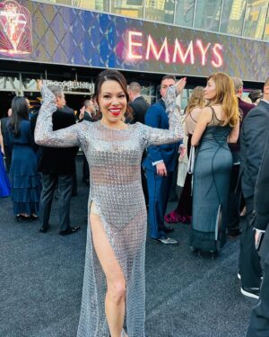 Gloria Garayua Instagram - Last night was my FIRST EMMYS and it was beautiful. I had a lovely time and can’t wait until I am nominated one very close day!!!! 
.
There was a crew of us friends from the TV Academy and boy do we clean up good! 😂 
.
I tried for the very first time @glamsquad. Can I just say how incredibly amazing it was to finally NOT stress about getting my hair and make up done for an event? I’m sticking with @glamsquad. 
.
Get ready for your event with @glamsquad !
.
Enter codes GLORIA for $25 off your first Glamsquad appointment.
Enter code GLORIA15 for $15 off your next Glamsquad appointment.
.
Lots of love to my friends who rocked last night:
@brentjeremih @therealronrogge @mrdannyarroyo @kimestes0103 @katelinderyr @meredithactress @ylenia.castillo #skysterling @cesard_____ 
.
Thank you for dressing me with this beautiful silver and sexy dress @thenaughtygirlshop and @siennasinclairestudios and @biancamalinowski and always making look so good out there!! 🩶🩶🩶
.
Dress by: @thenaughtygirlshop 
H/MU: @glamsquad 
MU: @madisonrosekmua 
H: @becsdabest 
.
#TV AcademyMember #GloriaGarayuaTVAcademyMember #GloriaGarayuaActress #GloriaGarayua #GloriaGarayuaActingCoach #GloriaGarayuaLatinaActress #GloriaGarayuaCelebrity