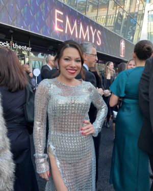 Gloria Garayua Instagram - Last night was my FIRST EMMYS and it was beautiful. I had a lovely time and can’t wait until I am nominated one very close day!!!! 
.
There was a crew of us friends from the TV Academy and boy do we clean up good! 😂 
.
I tried for the very first time @glamsquad. Can I just say how incredibly amazing it was to finally NOT stress about getting my hair and make up done for an event? I’m sticking with @glamsquad. 
.
Get ready for your event with @glamsquad !
.
Enter codes GLORIA for $25 off your first Glamsquad appointment.
Enter code GLORIA15 for $15 off your next Glamsquad appointment.
.
Lots of love to my friends who rocked last night:
@brentjeremih @therealronrogge @mrdannyarroyo @kimestes0103 @katelinderyr @meredithactress @ylenia.castillo #skysterling @cesard_____ 
.
Thank you for dressing me with this beautiful silver and sexy dress @thenaughtygirlshop and @siennasinclairestudios and @biancamalinowski and always making look so good out there!! 🩶🩶🩶
.
Dress by: @thenaughtygirlshop 
H/MU: @glamsquad 
MU: @madisonrosekmua 
H: @becsdabest 
.
#TV AcademyMember #GloriaGarayuaTVAcademyMember #GloriaGarayuaActress #GloriaGarayua #GloriaGarayuaActingCoach #GloriaGarayuaLatinaActress #GloriaGarayuaCelebrity