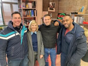 Glynis Barber Instagram - On set with 2 of my favourite men @jamielomas21 and @richardblackwood. And doing my first scene with director Sean Glyn. We have some interesting scenes ahead of us. @hollyoaksofficial #onset #filmingday
