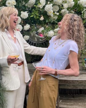 Glynis Barber Instagram - Celebrating the glorious @barbaradrennan on her birthday this weekend. #birthdaylaughs #britishsummer #summerwhites