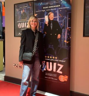 Glynis Barber Instagram - At the @the_lowry theatre last night to watch @miss_charleywebb in QUIZ. 
Remember the coughing major on Who wants to be a millionaire? Absolutely great production which manages to ask a lot of questions about what really happened in a very entertaining way. Charley smashed it in her first stage role along with the rest of the cast. Highly recommend!
#theatre
