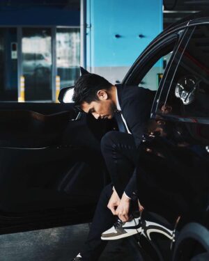 Godfrey Gao Instagram - Everybody can make a difference, one small step at a time. #BeginANewTradition #AdaptPerformThrive #Sustainability #Fashion #Hypebeastzh #Tesla #yoyuulab