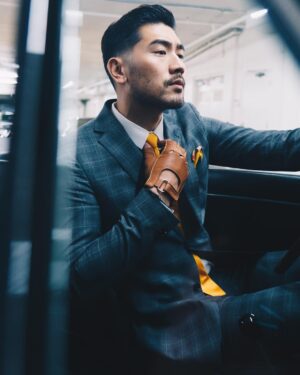 Godfrey Gao Instagram - “CHECK yourself after you SUIT yourself, KNOW your suit before you YALE out the name”. #YALETOWN #YOYUUMEN • 📷 @allenkuo04
• 👔 @yoyuu.lab • 🏎 @ferraricollector_davidlee