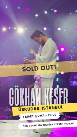 Gökhan Keser Instagram - 2 saatte tükenmiş biletler 💙 İlginize teşekkürler 🫠 Cuma günü görüşmek üzere!!! Öperimmmm.. 
 @ibb_kultur @ibbkulturmerkezleri @vigor_sanat @22.muzik @gemediaist