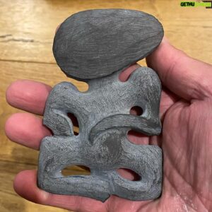 Gordon Toi Hatfield Instagram - Hei Tiki Pakohe/ Uriuri. Stone sourced from the Maitai River in Nelson 9/8/2023. Style; south Hokianga, Ngapuhi. Surface design; Unaunahi, Raperape and Moko Kuri. Inlays; Gannet wing bone. Size; 120 x 80mm. Binding; wax braid with toggle. 🔴FOR SALE for pricing DM me. 🔴 Nga mihi G #houseofnatives #houseofstone #wharekohatu #hokianga #ngapuhi
