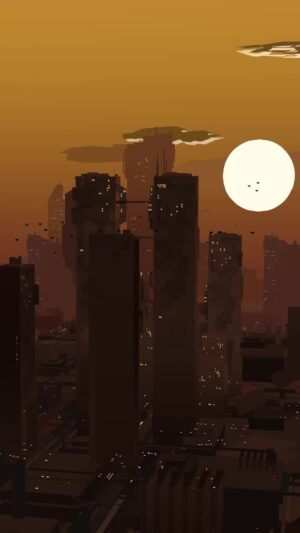Goro Fujita Instagram - Skyward Metropolis - Daily Quillustration painted and animated in VR using Quill.
