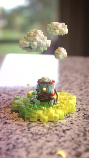 Goro Fujita Instagram - Voxelbot - Daily Quillustration built and animated in VR using Quill, rendered in Redshift