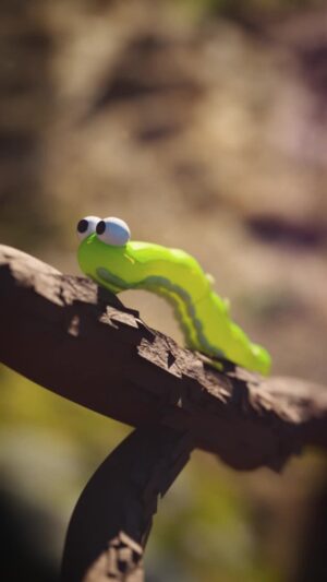 Goro Fujita Instagram - Groovy Caterpillar - Daily Quillustration built and animated in VR using Quill, rendered in Redshift.