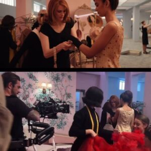 Gracie Otto Instagram - A little bit of BTS for Ladies in Black ! 

:: Ladies in Black, S01 Ep3 some words from our incredible Steadicam/Trinity operator @besservisuals 

I love the challenge of a one’r shot. A shot that is able to tell the story and flow without a cut, draws you into the world just that little bit more. 
Gracie (dir) and Simon (dop) had planned the start of Ep3 would offer a great opportunity to show off the beautiful cast, costumes & space in a single take shot.
Trinity 2 allowed the camera to flow through the space with the height changes and slightly different angles in an easier way than what we would have been able to do with steadicam alone.
A couple of rehearsals to design moments to keep the flow of the picture and 13 takes later, we created something that looks seamless and beautiful and a great mid point to our fun show.

This one was take 9, and is a raw ungraded shot that matches with the BTS, another take made the Final Cut

Dir - Gracie Otto @gracieotto 
DP - Simon Ozolins @simonozolins 
Op - 🤘 @bessersteadicam @besservisuals 
AC - Gerard Maher @gerardamaher 

Camera - Arri Alexa 35 - @arri 
Lens - Cooke 2x Anamorphic - @cookeoptics 
Rig - Arri Trinity 2 - @arriaustralia