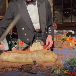 Graham McTavish Instagram - The Highlands Part 1. Just back from another visit to Scotland. A fabulous night at Blair castle for the Keepers of the Quaich ceremony. As you can see a giant Quaich along with a giant haggis ( very rare to still find one in the wild of that size), and the wonderful Robert Lovie delivering a tremendous “address”. The video is NOT me shooting a haggis. The hawk is named Margo and thanks as always to @garancedore for making me look half decent! @thegleneagleshotel @blair.castle.atholl.estate