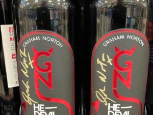 Graham Norton Instagram - #AD Introducing the He-Devil, I’ve signed some bottles of my new devilish wine He-Devil. They’re in the wine aisle at @Morrisons stores around the country now ahead of this Valentine’s Day! Tag me and @invivowines if you find one, ready, set, go! @morrisons #Morrisons