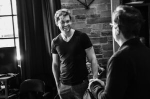 Graham Phillips Instagram - In too deep to back out now. Some rehearsal shots from Who’s Afraid of Virginia Woolf. 🥃 Opens April 28th at the Geffen. With Zachary Quinto as George, Calista Flockhart as Martha, Aimee Carrero as Honey, and me as Nick. Directed by Gordon Greenberg.