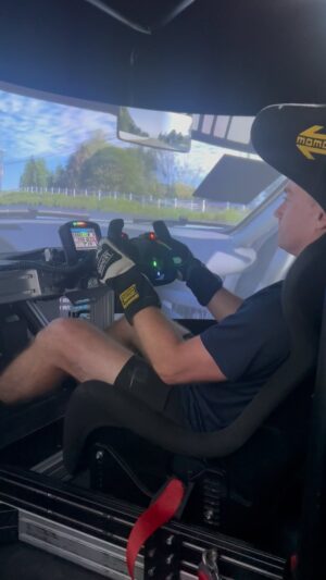 Grant Denyer Instagram - Throwback to some hot sims sessions in pre-Bathurst 12hr training. Received some expert coaching from the great @thomasrandle and his @dream_simulation business. One of the nicest guys there is and his analytical coaching really got the best out of me. Smashed my PB on the mountain as a result. Sooooo worthwhile. Never felt more comfortable or fast around Mt Panorama. Thanks Thomas… after a touch up from you, I’m now not ruling out F1 😂 Just waiting for Toto’s call. Might get a nose ring and some man-braids to grab Hamilton’s old Mercedes seat.