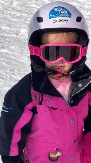 Grant Denyer Instagram - Sunday couldn’t walk with severe hip dysplasia… but now she skis ⛷️ Go bubba! Been a long but amazing journey to see you thrive like this. Love you