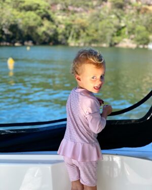 Grant Denyer Instagram - Dear Hawkesbury River, you are one magnificent bastard. 
Truely epic place for a weekend escape with the girls to laugh, explore, swim and  make sandcastles. 
Borrowed a mighty fine vessel from the team at @pacificboating to get us on the water for an incredible weekend. Great people, training and walk on & off service. 
Don’t own a boat, use theirs!! 

#partner
